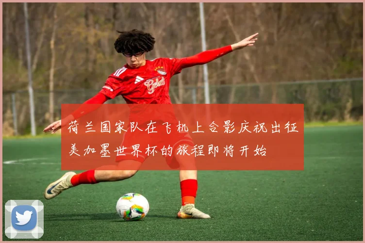 荷兰国家队在飞机上合影庆祝出征美加墨世界杯的旅程即将开始